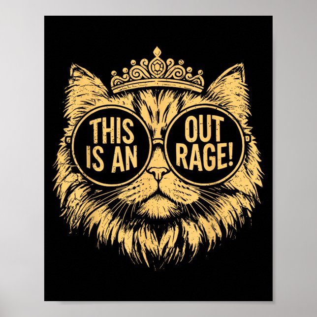 Poster Ceci est un mème de chat scandaleux Citation drôle (Devant)
