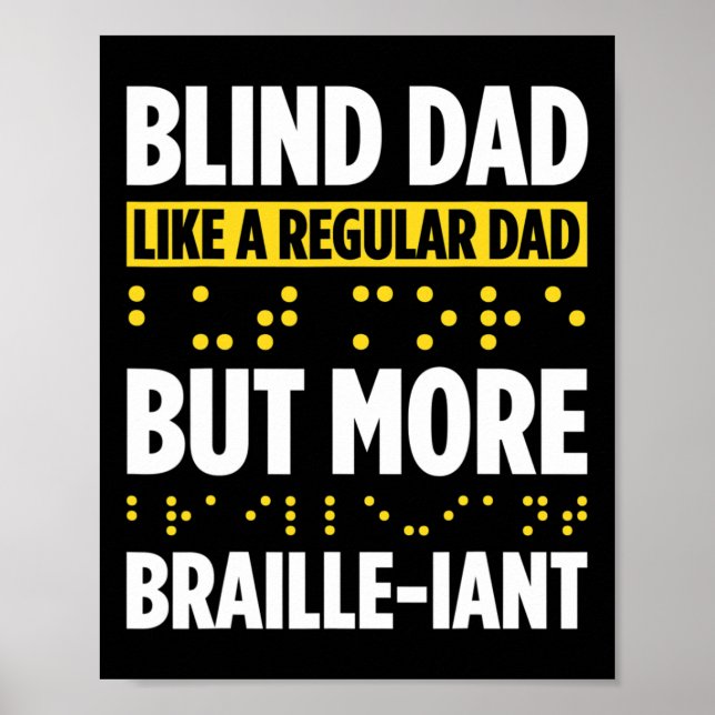 Poster Cécité Pour Les Aveugles Personne Aveugles Braille (Devant)