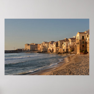 Poster Cefalu, ville côtière de Sicile