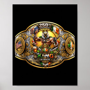 Poster Ceinture de champion de la 250e anniversaire patri