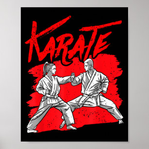 Poster Ceinture de karaté Entraîneur de combattant d'arts