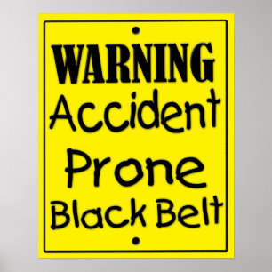 Poster Ceinture noire à risque d'accident