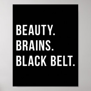 Poster Ceinture noire de karaté femme_ Ceinture noire