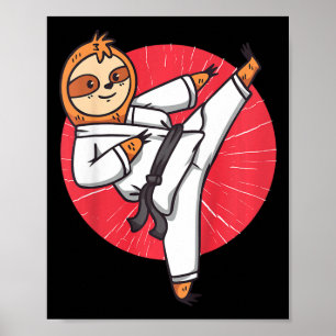 Poster Ceinture noire de karaté pour enfants paresseux Dr