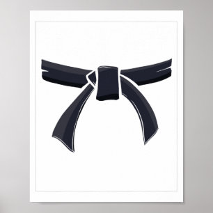 Poster Ceinture noire deuxième degré arts martiaux karaté