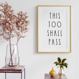 Poster Cela Aussi Devrait Passer Inspirationnel