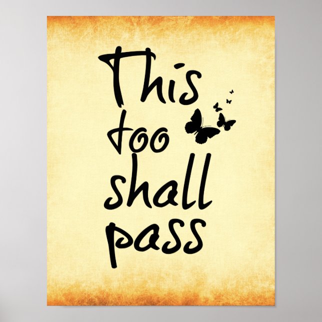 Poster Cela aussi doit passer le devis avec des papillons (Devant)