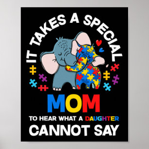Poster Cela Nécessite Une Mère Spéciale Fille Autiste Fiè