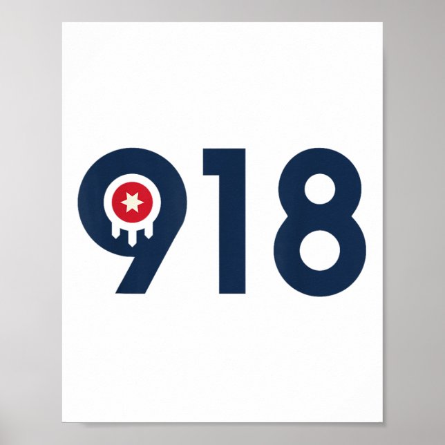 Poster Celebrate The Nine One Eight Tulsa Oklahoma 918 Ar (Devant)