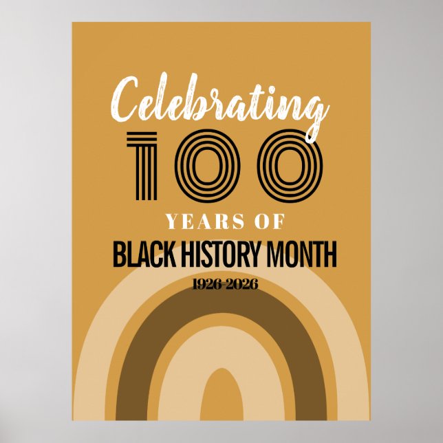 Poster Celebrating 100 Years Of Black History Month (Devant)
