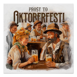 Poster celebrating Oktoberfest by drinbee