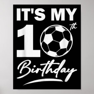 Poster Célébration d'anniversaire de 10 ans pour garçon j