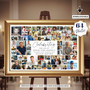 Poster Célébration de la Mémoire de la Vie Collage de 64 