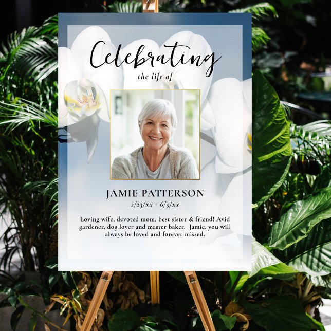 Poster Célébration de la vie de la fleur d'orchidée, Phot (Créateur téléchargé)