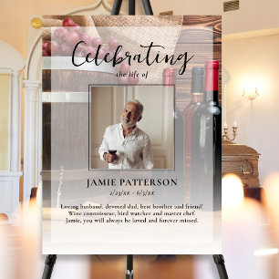 Poster Célébration de la vie d'un connaisseur en vin Phot