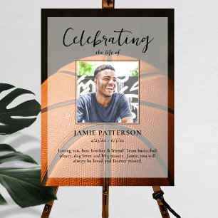 Poster Célébration de la vie d'un joueur de basket-ball P