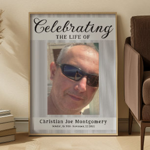 Poster Célébration de la vie  Photo Funérailles 