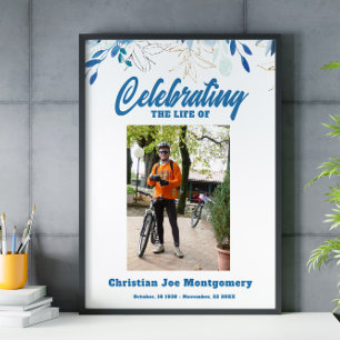 Poster Célébration de la vie  Photo Funérailles