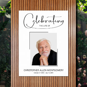 Poster Célébration de photo de mémorial funéraire de la v