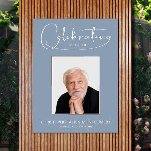 Poster Célébration de photo de souvenir de funérailles de