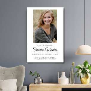 Poster Célébration de vie moderne personnalisée de funéra