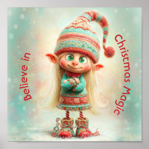 Poster Célébration des Elfes du Pôle Nord   Magie de Noël