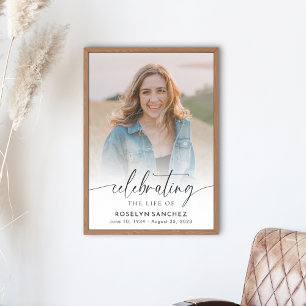 Poster Célébration des funérailles de photos commémorativ