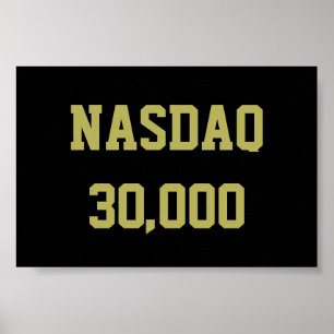 Poster Célébration du NASDAQ 30000 en Bourse