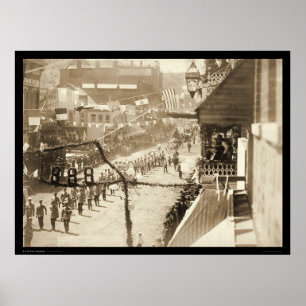 Poster Célébration d'un bout droit de l'écart-type 1888
