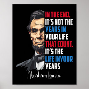 Poster Célèbre Abraham Lincoln Citation Inspirationnelle 