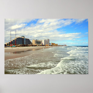 Poster Célèbre plage de Daytona, Floride