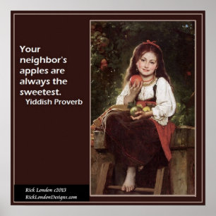 Poster Célèbre Yiddish Saying & Graphic