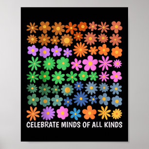 Poster Célébrer L'Esprit De Toutes Sortes Neurodiversité 