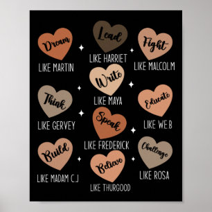 Poster Célébrer l'histoire des Noirs avec Hea, un leader