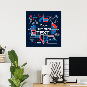 Poster Célébrer sur mesure le 250e anniversaire de l'Amér