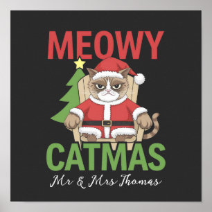 Poster Célébrez un 'Meowy Catmas' Le Noël parfait pour ch
