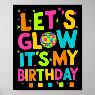 Poster Célébrons C'est Mon Anniversaire Fête Colorée Cr