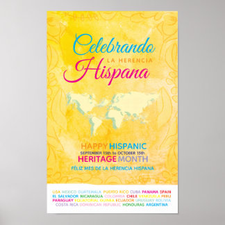 Poster Célerant l'héritage hispanique