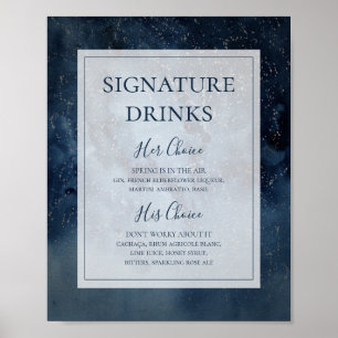 Poster Céleste Ciel Avec Cadre Signature Boissons Signal