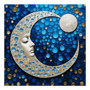 Poster Celeste : Femme dans la lune