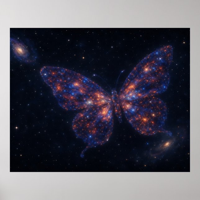 Poster Celestial Butterfly Galaxy  (Devant)