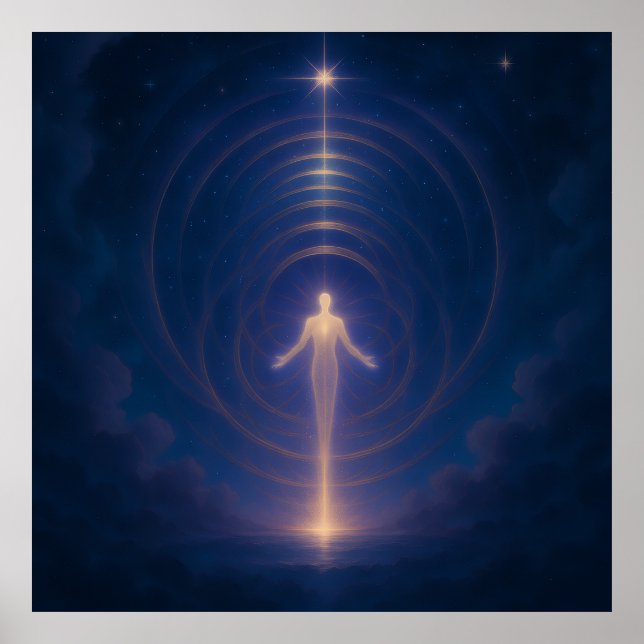 Poster Celestial Energy Awakening Wall Art (Devant)