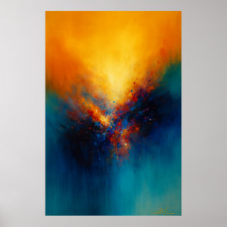 Poster Celestial Eruption Vibrant Cosmic Explosion