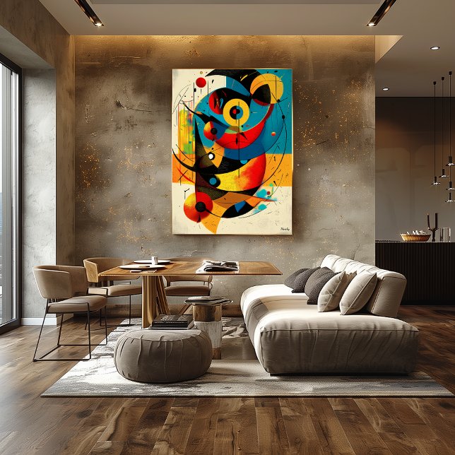 Poster Celestial Harmony – Mid-Century Geometric Flow Wal (Créateur téléchargé)