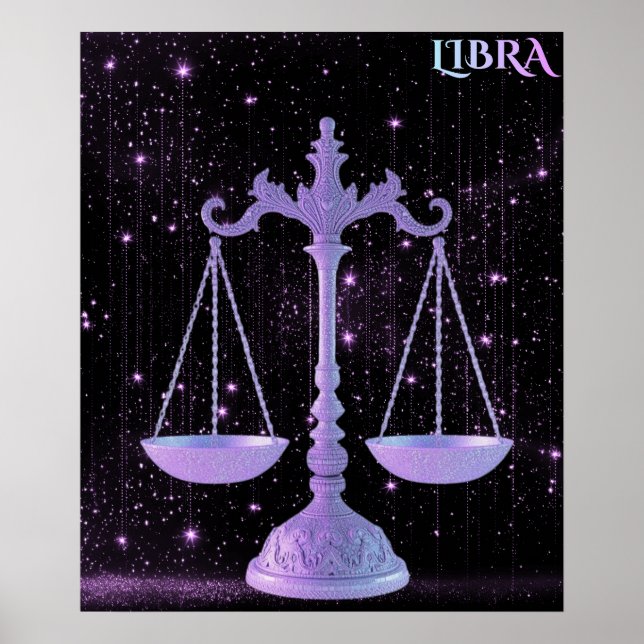 Poster Celestial Libra – Astrology Art (Devant)