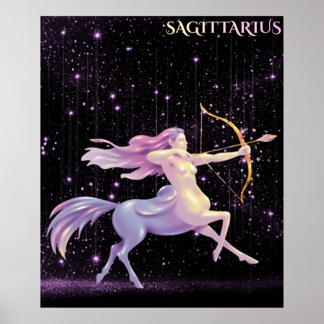 Poster Celestial Sagittarius – Astrology Art (Devant)