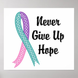 Poster Celtic Never Give Up Hope Thyroid Cancer
