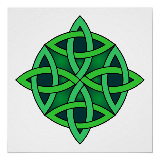 Poster celtique noeud irlande symbole antique païen irlan (Devant)
