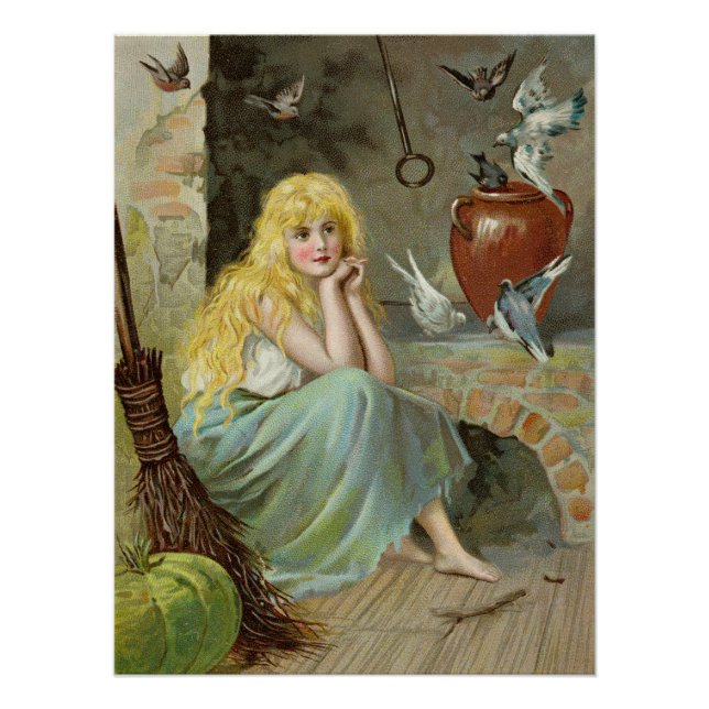 Poster Cendrillon au coin du feu CC1170 Jenny Nyström (Devant)