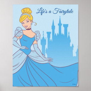 Poster Cendrillon & Château Graphisme